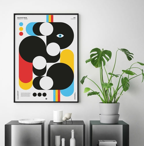 Lámina Decorativa Mies — Bauhaus Abstracto