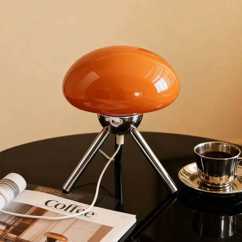 Lámpara Aura Bauhaus RGB — Diseño Hongo de Vidrio