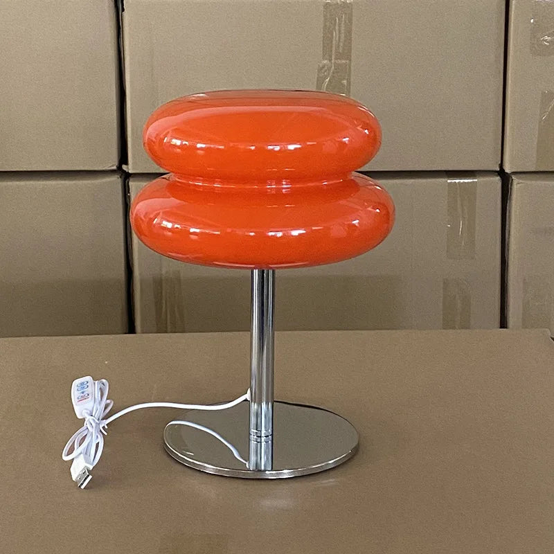 Lámpara Hongo Bauhaus Ámbar USB — Luz Tricolor Regulable