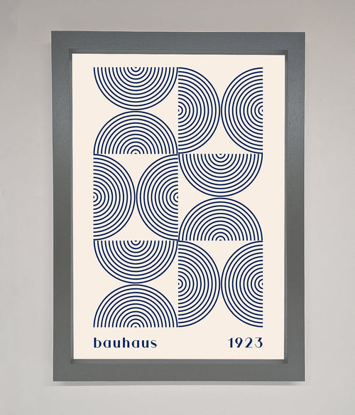 Lámina Enmarcada Bauhaus 1923 — Azul Abstracto