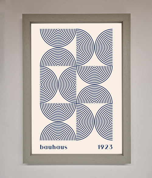 Lámina Enmarcada Bauhaus 1923 — Azul Abstracto