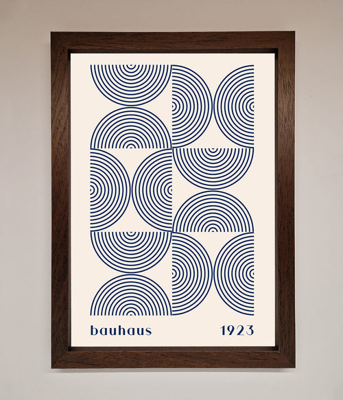 Lámina Enmarcada Bauhaus 1923 — Azul Abstracto