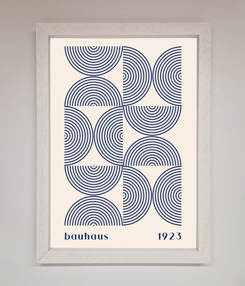 Lámina Enmarcada Bauhaus 1923 — Azul Abstracto