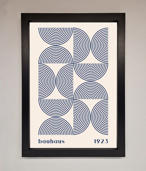 Lámina Enmarcada Bauhaus 1923 — Azul Abstracto
