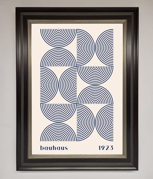 Lámina Enmarcada Bauhaus 1923 — Azul Abstracto