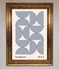 Lámina Enmarcada Bauhaus 1923 — Azul Abstracto
