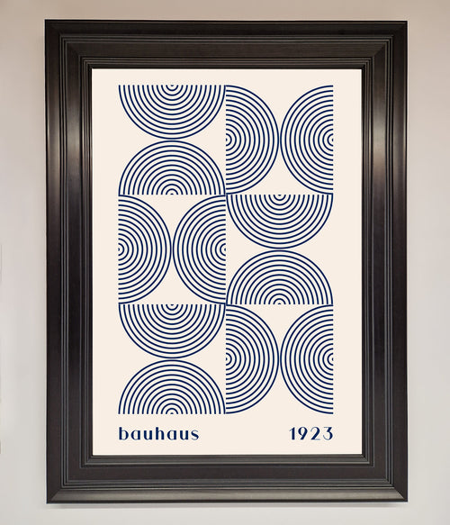 Lámina Enmarcada Bauhaus 1923 — Azul Abstracto
