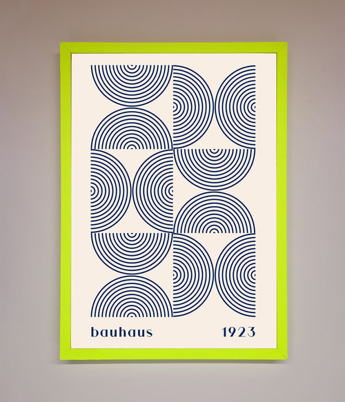 Lámina Enmarcada Bauhaus 1923 — Azul Abstracto