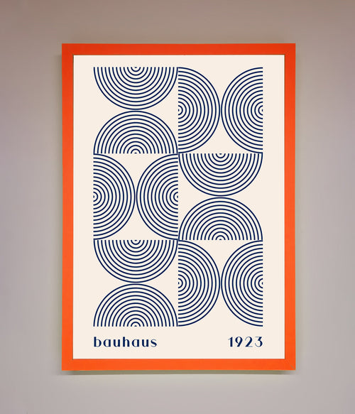 Lámina Enmarcada Bauhaus 1923 — Azul Abstracto