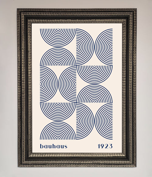 Lámina Enmarcada Bauhaus 1923 — Azul Abstracto