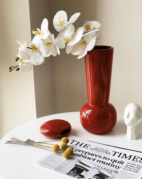 Jarrón Nara Rojo — Bauhaus Art Déco