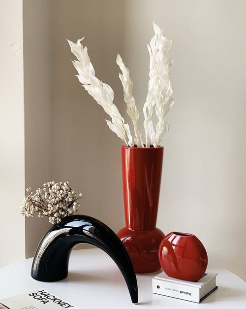 Jarrón Nara Rojo — Bauhaus Art Déco