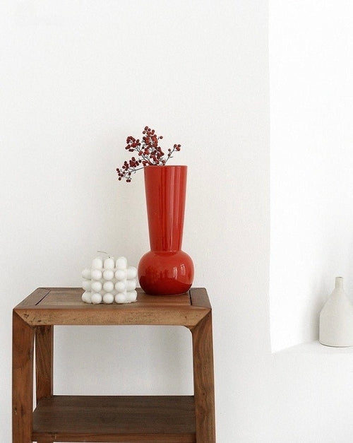 Jarrón Nara Rojo — Bauhaus Art Déco
