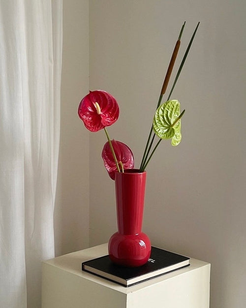 Jarrón Nara Rojo — Bauhaus Art Déco