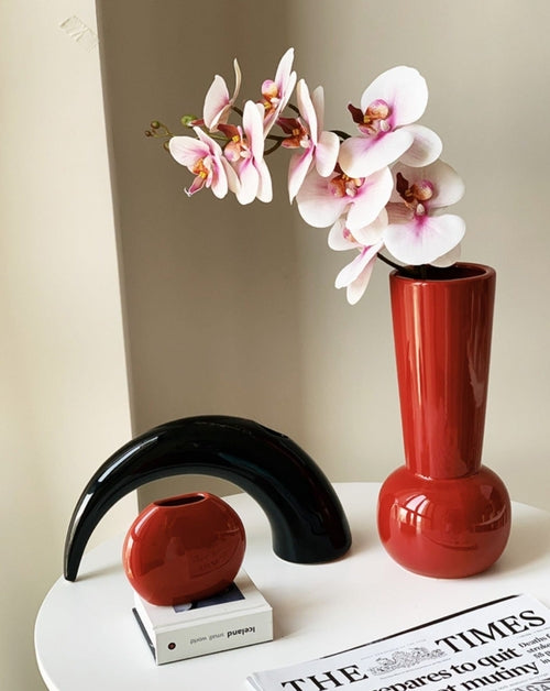 Jarrón Nara Rojo — Bauhaus Art Déco