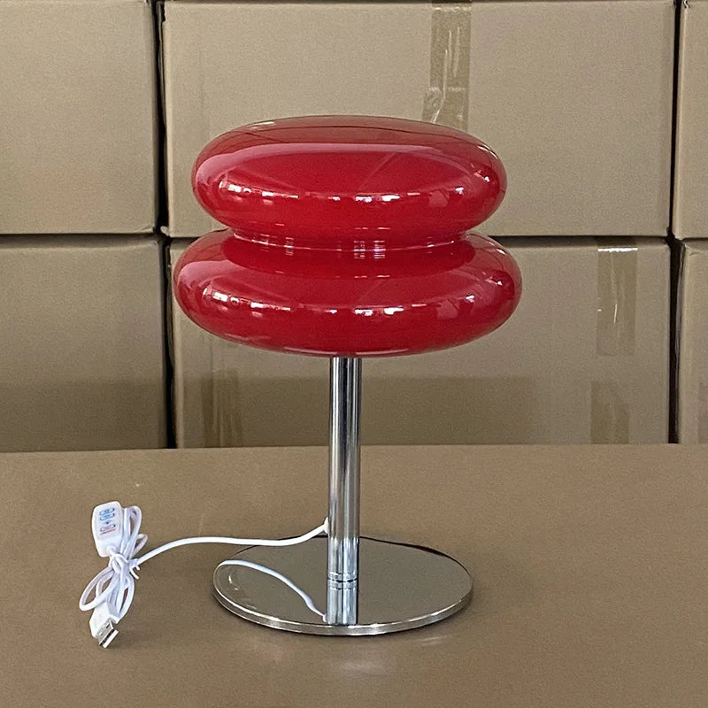 Lámpara Hongo Bauhaus Ámbar USB — Luz Tricolor Regulable